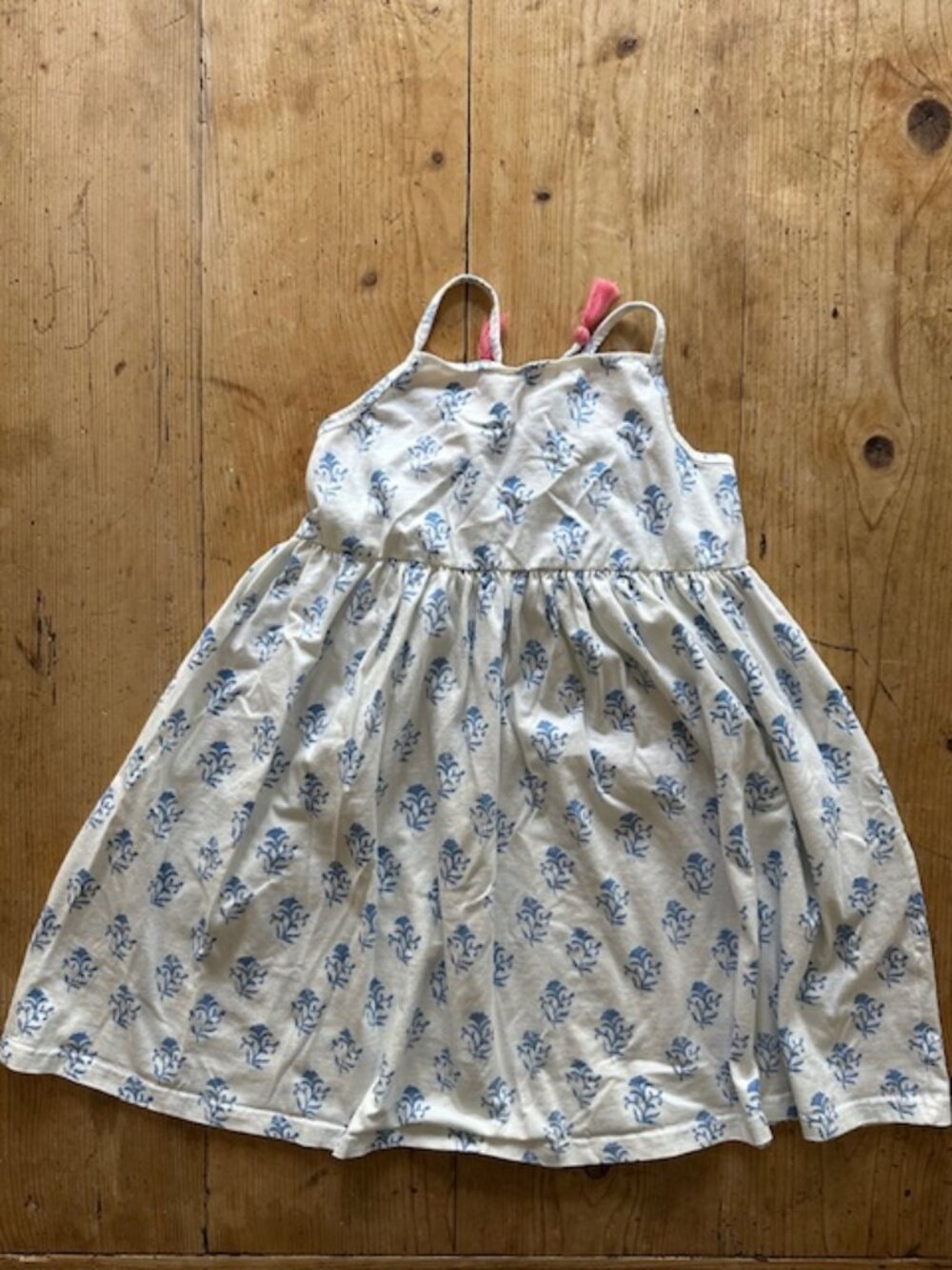 Poppet & Fox Girls White/Blue Dress Size 10
